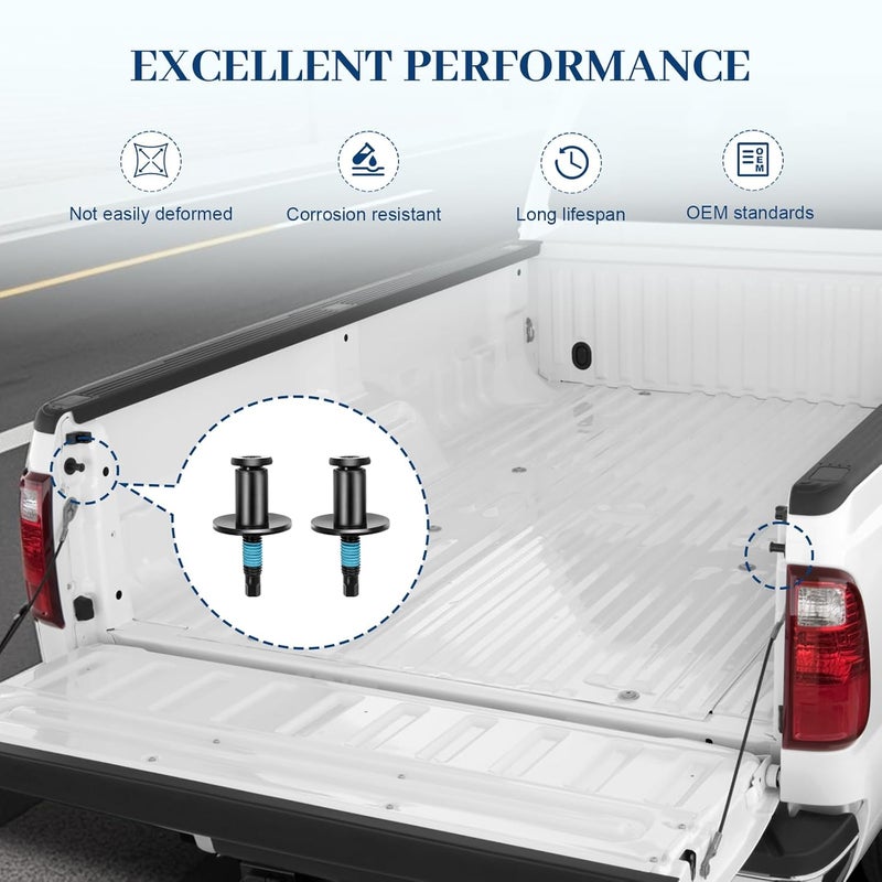MFZDQL Rear Tailgate Striker Latch Lock Bolt Kit 1L3Z-99404A42-AA Compatible with Ford F150 F250 F350 F450 F550 Super Duty Explorer Sport Trac 1997-2016 - Tailgate Striker Latch Lock (2 PCS) - Image 4